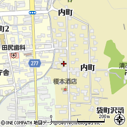 秋田県湯沢市内町5-11周辺の地図