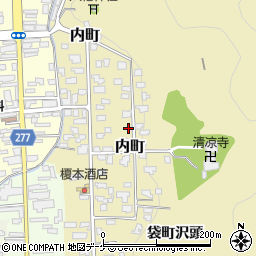 秋田県湯沢市内町3-21周辺の地図