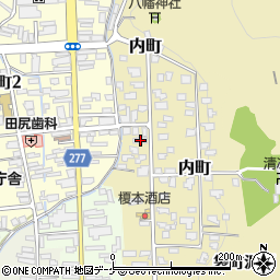 秋田県湯沢市内町5-8周辺の地図