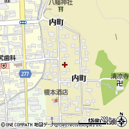 秋田県湯沢市内町3-39周辺の地図