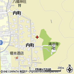秋田県湯沢市内町2-34周辺の地図