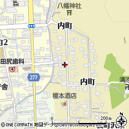 秋田県湯沢市内町5-7周辺の地図