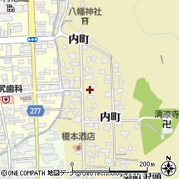 秋田県湯沢市内町3-41周辺の地図