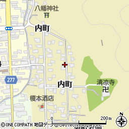 秋田県湯沢市内町3-15周辺の地図