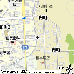 秋田県湯沢市内町4-24周辺の地図