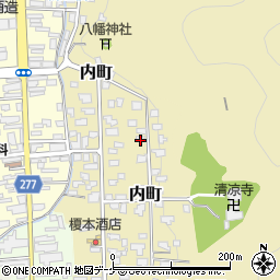 秋田県湯沢市内町3-16周辺の地図