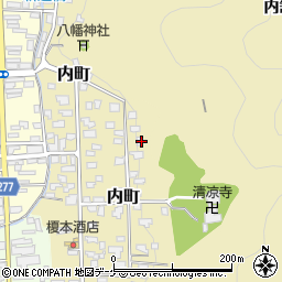 秋田県湯沢市内町2-38周辺の地図