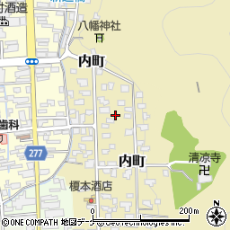 秋田県湯沢市内町3周辺の地図