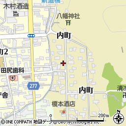 秋田県湯沢市内町4-18周辺の地図