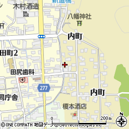 秋田県湯沢市内町4-26周辺の地図