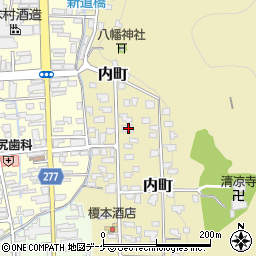 秋田県湯沢市内町3-43周辺の地図
