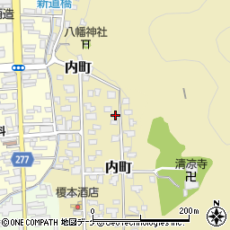 秋田県湯沢市内町3-13周辺の地図
