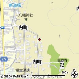 秋田県湯沢市内町2-43周辺の地図