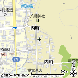 秋田県湯沢市内町3-48周辺の地図