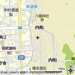 秋田県湯沢市内町4-14周辺の地図