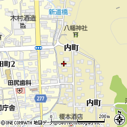 秋田県湯沢市内町4周辺の地図