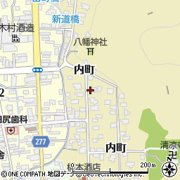 秋田県湯沢市内町3-50周辺の地図