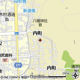 秋田県湯沢市内町3-51周辺の地図