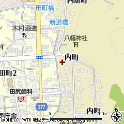 秋田県湯沢市内町4-10周辺の地図