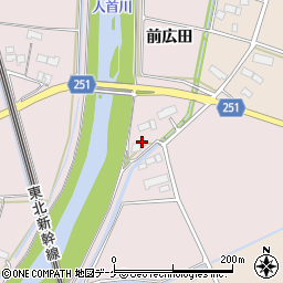 岩手県奥州市江刺愛宕前広田周辺の地図