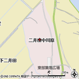 秋田県湯沢市山田二井田中川原周辺の地図