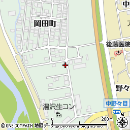 秋田県湯沢市岡田町15-1周辺の地図