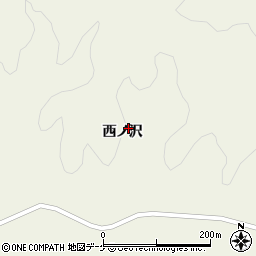 秋田県雄勝郡羽後町中仙道西ノ沢周辺の地図