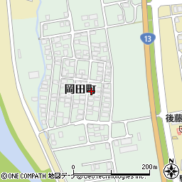 秋田県湯沢市岡田町周辺の地図