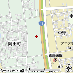 秋田県湯沢市岡田町13周辺の地図