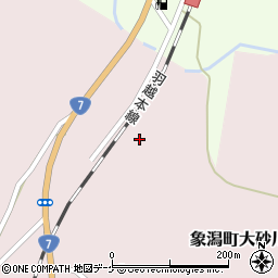 秋田県にかほ市象潟町大砂川下橋周辺の地図