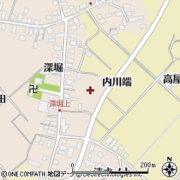 秋田県湯沢市深堀（内川端）周辺の地図