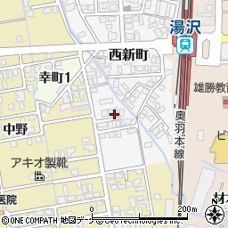 秋田県湯沢市西新町2周辺の地図