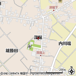 秋田県湯沢市深堀深堀周辺の地図