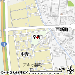 秋田県湯沢市幸町周辺の地図