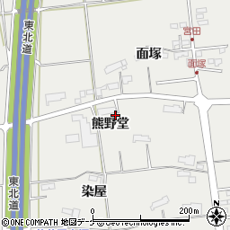 岩手県奥州市水沢佐倉河熊野堂周辺の地図