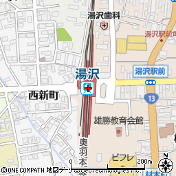 秋田県湯沢市表町2丁目36周辺の地図