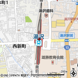 湯沢駅周辺の地図