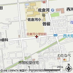 佐倉河小学校前周辺の地図