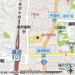 秋田トヨタ自動車湯沢店周辺の地図