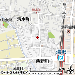 秋田県湯沢市西新町9-8周辺の地図