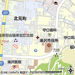秋田県湯沢市佐竹町周辺の地図