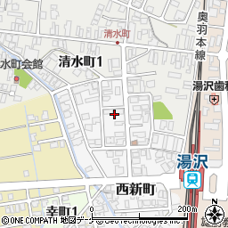 秋田県湯沢市西新町9周辺の地図