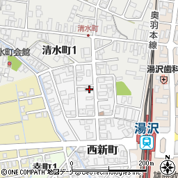 秋田県湯沢市西新町9-7周辺の地図