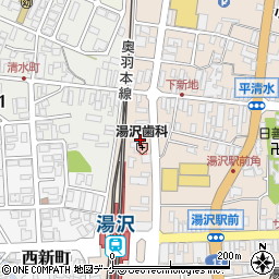 秋田県湯沢市表町2丁目7周辺の地図