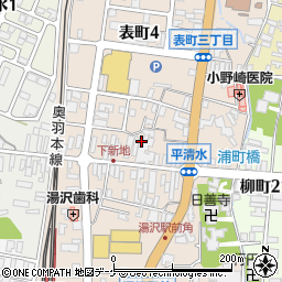 秋田県湯沢市表町周辺の地図