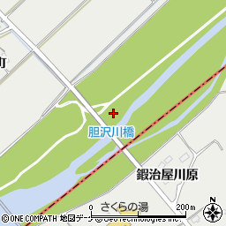 胆沢川橋周辺の地図