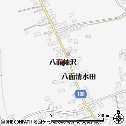 秋田県湯沢市駒形町八面袖沢周辺の地図
