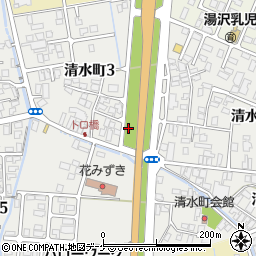 秋田県湯沢市清水町周辺の地図