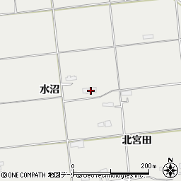 岩手県奥州市水沢佐倉河水沼周辺の地図