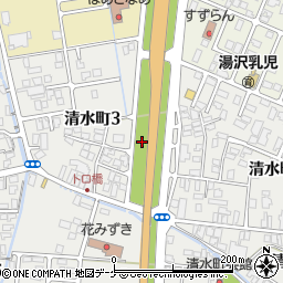 秋田県湯沢市清水町3丁目周辺の地図
